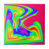 Kleurrijk vun gebold en helder Abstract Tegeltje (Voorkant)