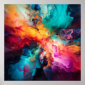 Kleurrijk vuur poster (Voorkant)