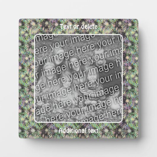 Kleurrijk vuurwerk Creëer Uw eigen foto Fotoplaat (Voorkant)