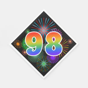 Kleurrijk Vuurwerk + Gebeurtenis van de regenboog Servet
