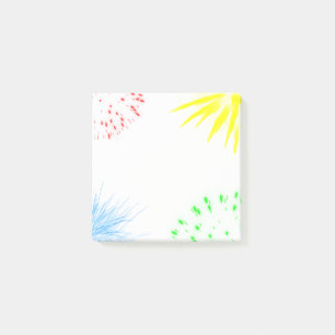Kleurrijk vuurwerk grappig vrolijk post-it® notes