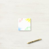 Kleurrijk vuurwerk grappig vrolijk post-it® notes (Op bureau)