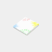 Kleurrijk vuurwerk grappig vrolijk post-it® notes (Schuin)