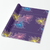 Kleurrijk vuurwerk inpakpapier (Uitgerold)