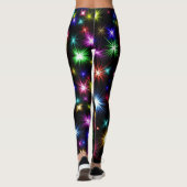 Kleurrijk Vuurwerk Leggings (Achterkant)