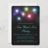 Kleurrijk Vuurwerk Oudejaarsavond Party Modern Kaart (Voorkant)