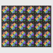 Kleurrijk vuurwerk + regenboogpatroon "55" Event # Cadeaupapier (Vlak)