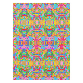 kleurrijk waanzinnig patroon moderne kunst hippe tafelkleed