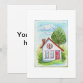 Kleurrijk watercolor huis (Voorkant / Achterkant)