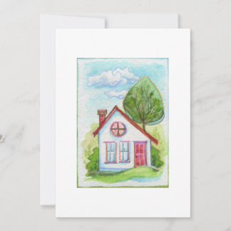 Kleurrijk watercolor huis