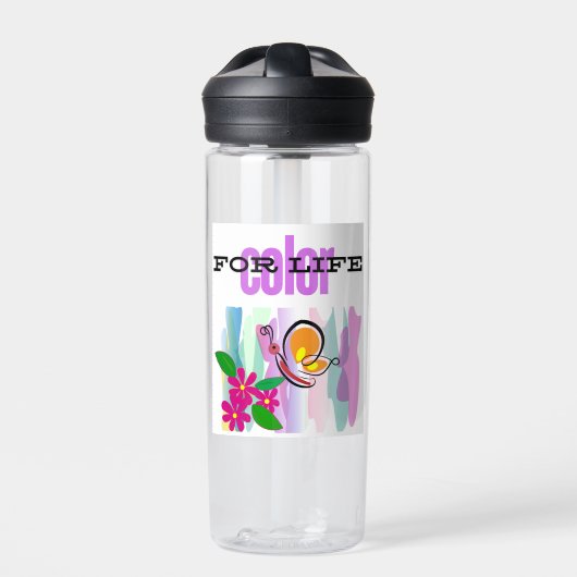 kleurrijk waterfles (Voorkant)