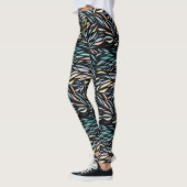 Kleurrijk Waterverf Abstract lederen patroon Leggings (Links)