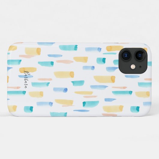 Kleurrijk Waterverf Abstract patroon penseelstreek Case-Mate iPhone Case (Achterkant (horizontaal))