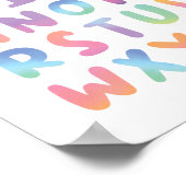 Kleurrijk Waterverf Alfabet ABC Klas Decoratie (Hoek)