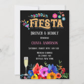 Kleurrijk Waterverf Bloemen Fiesta Brunch &  Mouss Kaart (Voorkant)