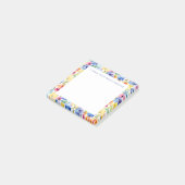 Kleurrijk Waterverf Bloemend Notitieblokje Post-it® Notes (Schuin)