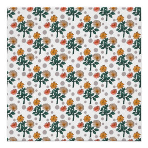 Kleurrijk Waterverf Bloemmotief Perfect Poster