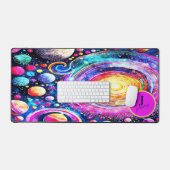 KLEURRIJK WATERVERF BUITENRUIMTE MONOGRAM ONTWERP BUREAUMAT (Keyboard & Muis)