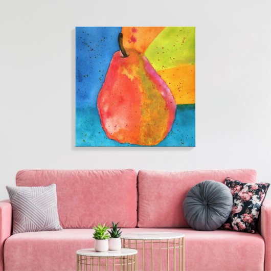 Kleurrijk Waterverf doek verf met dop Canvas Afdruk (Insitu (Woonkamer))