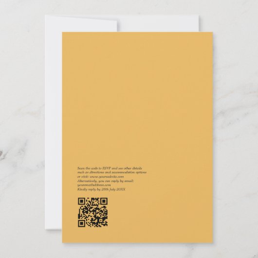 Kleurrijk waterverf feest bruiloft met QR-code Kaart (Achterkant)