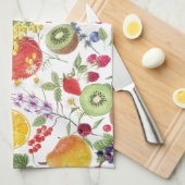 Kleurrijk Waterverf Fruit- en baardpatroon Theedoek (Quarter Fold)