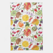 Kleurrijk Waterverf Fruit- en baardpatroon Theedoek (Verticaal)