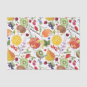 Kleurrijk Waterverf Fruit- en baardpatroon Tissuepapier (Voorkant)