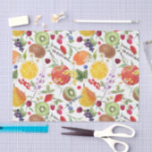 Kleurrijk Waterverf Fruit- en baardpatroon Tissuepapier (Craft)