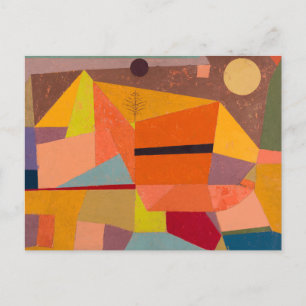 Kleurrijk Waterverf Landschap Abstract Vintage Briefkaart