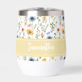 Kleurrijk Waterverf Monogram Lente Wilde Bloem (Voorkant)