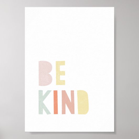 Kleurrijk Waterverf Nursery Poster (Voorkant)