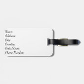 Kleurrijk waterverf paardenhoofd ontwerp bagagelabel (Achterkant horizontaal)