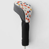 Kleurrijk waterverf papaver patroon golfheadcover (Schuin)