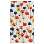 Kleurrijk waterverf papaver patroon klein cadeauzakje (Voorkant)