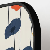 Kleurrijk waterverf papaver patroon pickleball paddle (Links Detail)