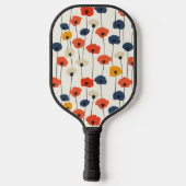 Kleurrijk waterverf papaver patroon pickleball paddle (Achterkant)