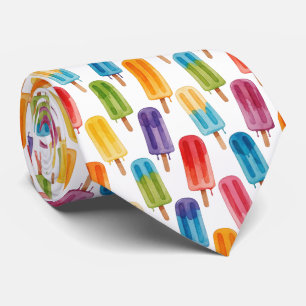 Kleurrijk Waterverf Popsicle Patroon Stropdas