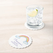 Kleurrijk Waterverf RegenboogBaby shower Kartonnen Onderzetters (Insitu)