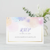 Kleurrijk Waterverf RSVP Briefkaart (Staand voorkant)