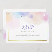 Kleurrijk Waterverf RSVP Briefkaart (Voorkant / Achterkant)