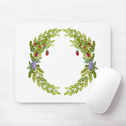 Kleurrijk waterverf van bessen muismat (Met muis)