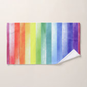 Kleurrijk Waterverf Verticaal regenboogpatroon | Bad Handdoek (Handdoek)