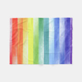 Kleurrijk Waterverf Verticaal regenboogpatroon | Fleece Deken (Voorkant (Horizontaal))