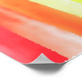 Kleurrijk Waterverf Verticaal regenboogpatroon | Poster (Hoek)
