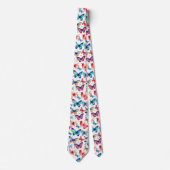 Kleurrijk Waterverf Vlinder Regenboog Patroon Stropdas (Voorkant)