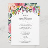 Kleurrijk Waterverf Vloertuinwrijvingsmenu Menu (Voorkant / Achterkant)