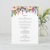 Kleurrijk Waterverf Vloertuinwrijvingsmenu Menu (Staand voorkant)