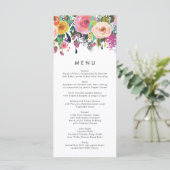 Kleurrijk Waterverf Vloertuinwrijvingsmenu Menu (Staand voorkant)