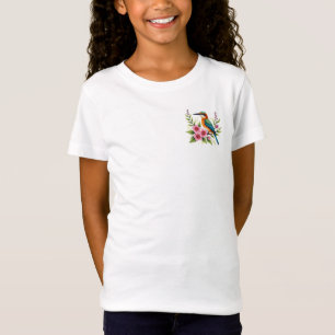 Kleurrijk Waterverf Vogel T-Shirt