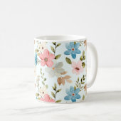 Kleurrijk Waterverf Wildbloemen Patroon Koffiemok (Voorkant rechts)